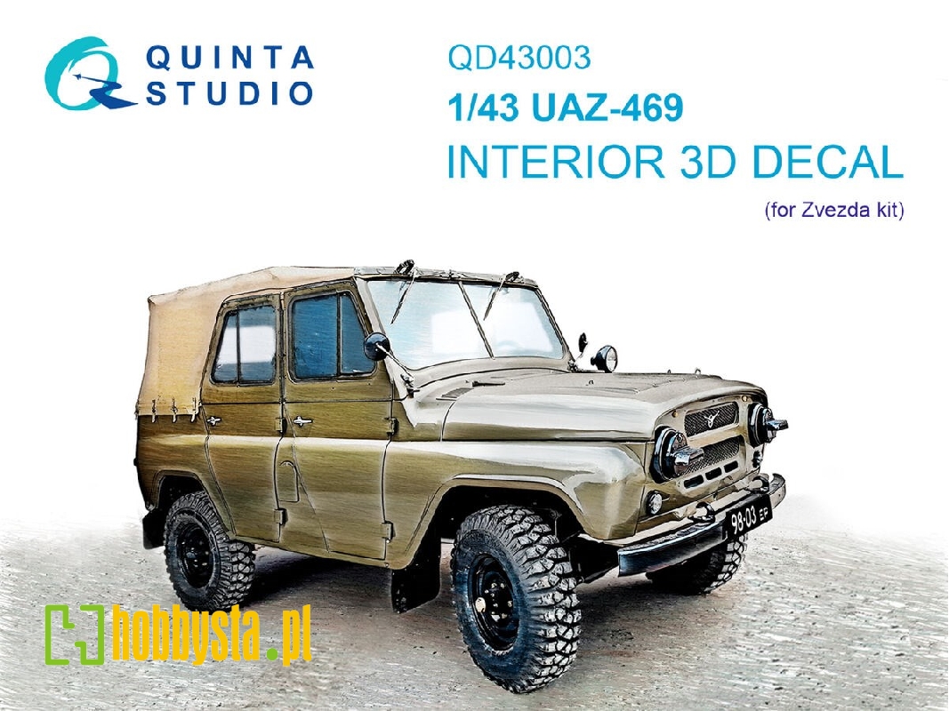 Uaz-469 - 3d-printed & Coloured Interior On Decal Paper (For Zvezda Kits) - image 1 Uaz-469 - 3d-printed & Coloured Interior On Decal Paper (For Zvezda Kits) - image 1
