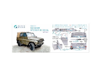 Uaz-469 - 3d-printed & Coloured Interior On Decal Paper (For Zvezda Kits) - image 2