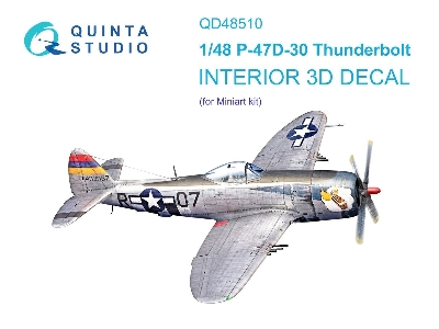 Republic P-47 D-30 Thunerbolt - 3d-printed & Coloured Interior On Decal Paper (For Miniart Kits) - image 1