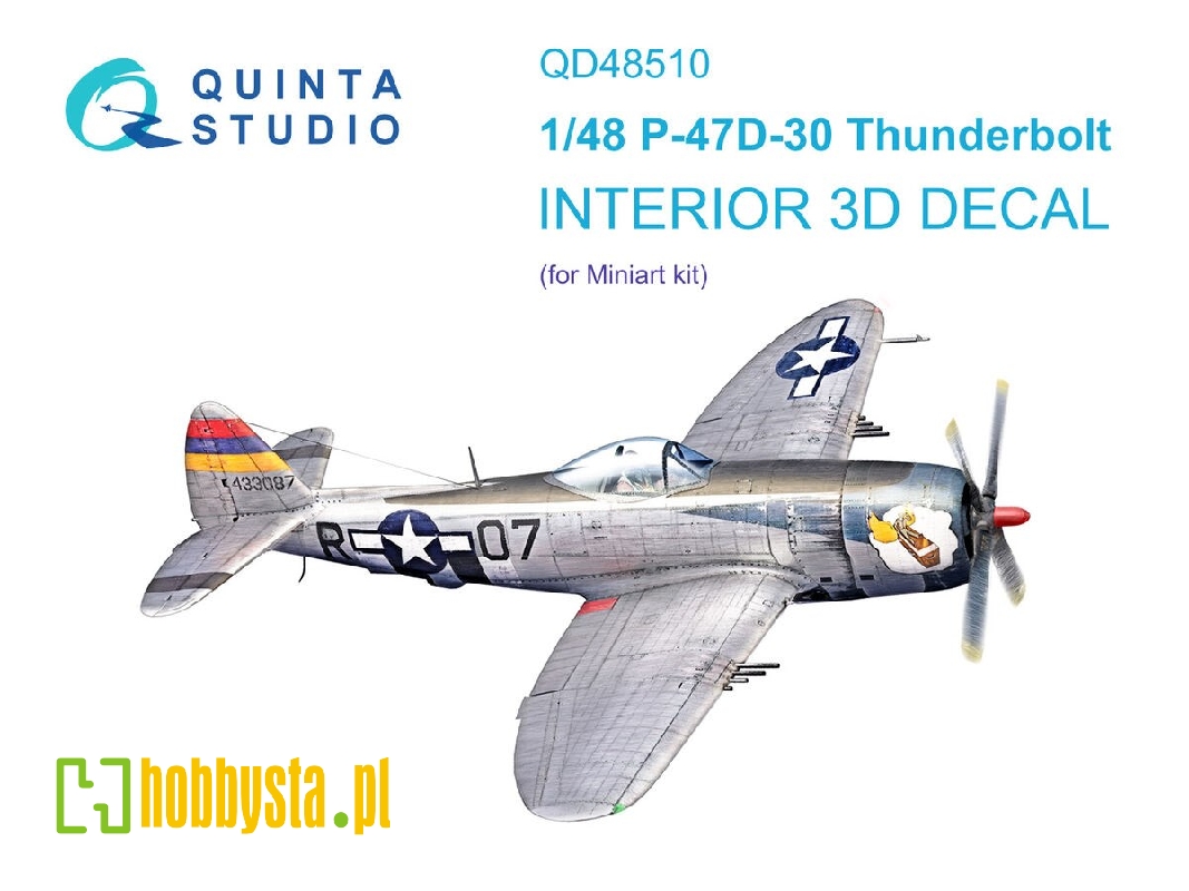 Republic P-47 D-30 Thunerbolt - 3d-printed & Coloured Interior On Decal Paper (For Miniart Kits) - image 1
