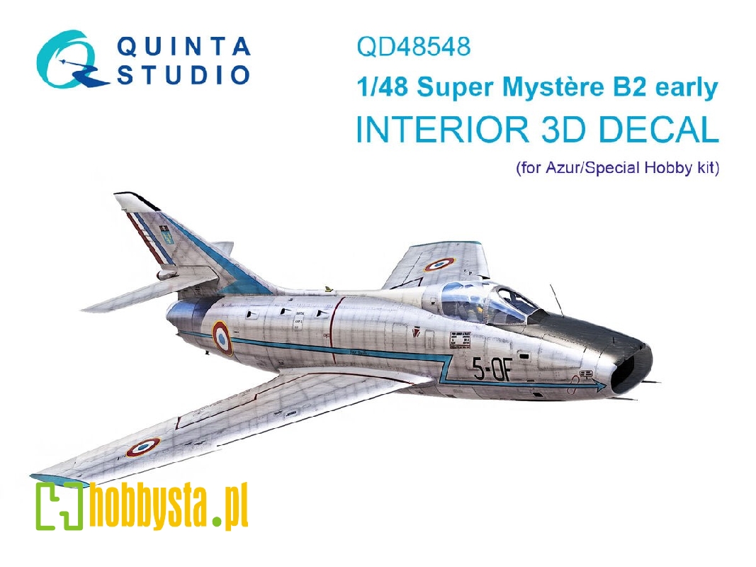 Super Mystere B2 Early - 3d-printed & Coloured Interior On Decal Paper (For Azur / Special Hobby Kits) - image 1 Super Mystere B2 Early - 3d-printed & Coloured Interior On Decal Paper (For Azur / Special Hobby Kits) - image 1