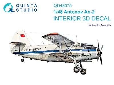 Antonov An-2 Colt - 3d-printed & Coloured Interior On Decal Paper (For Hobby Boss Kits) - image 1