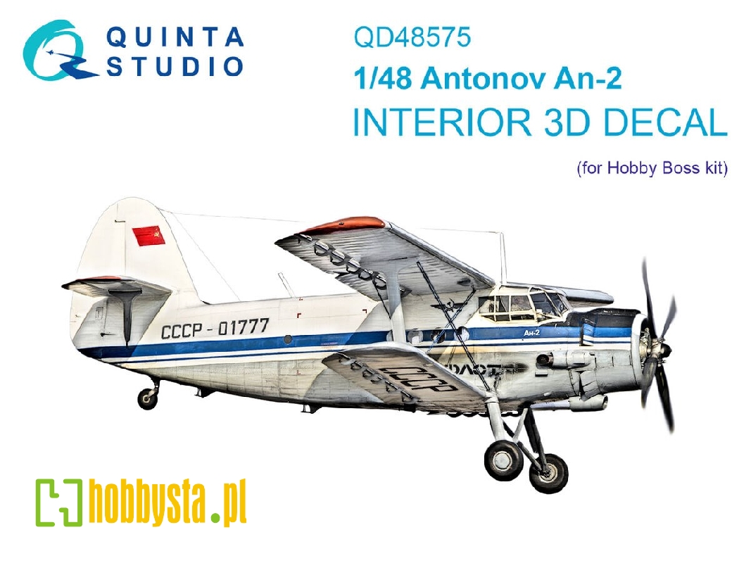 Antonov An-2 Colt - 3d-printed & Coloured Interior On Decal Paper (For Hobby Boss Kits) - image 1 Antonov An-2 Colt - 3d-printed & Coloured Interior On Decal Paper (For Hobby Boss Kits) - image 1