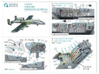 Fairchild A-10 A Warthog - 3d-printed & Coloured Interior On Decal Paper (For Gwh Kits) - image 2