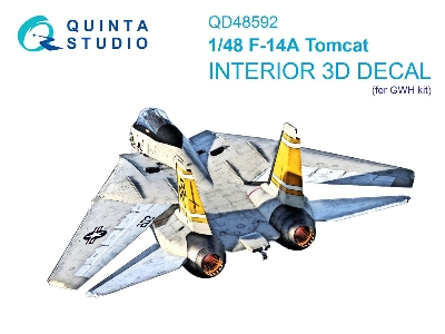Grumman F-14 A Tomcat - 3d-printed & Coloured Interior On Decal Paper (For Gwh Kits) - image 1