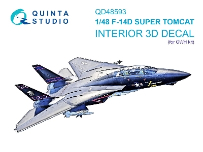 Grumman F-14d Super Tomcat - 3d-printed & Coloured Interior On Decal Paper (For Gwh Kits) - image 1