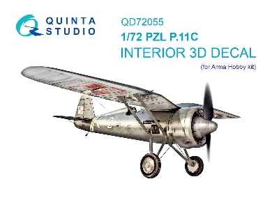Pzl P.11 &#1057; - 3d-printed & Coloured Interior On Decal Paper (For Arma Hobby Kits) - image 1