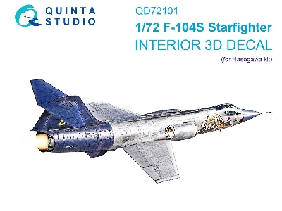 Lockheed F-104 S - 3d-printed & Coloured Interior On Decal Paper (For Hasegawa Kits) - image 1