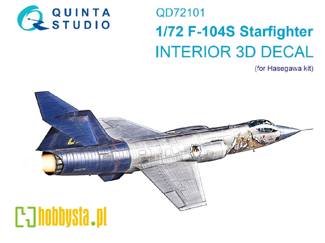 Lockheed F-104 S - 3d-printed & Coloured Interior On Decal Paper (For Hasegawa Kits) - image 1 Lockheed F-104 S - 3d-printed & Coloured Interior On Decal Paper (For Hasegawa Kits) - image 1