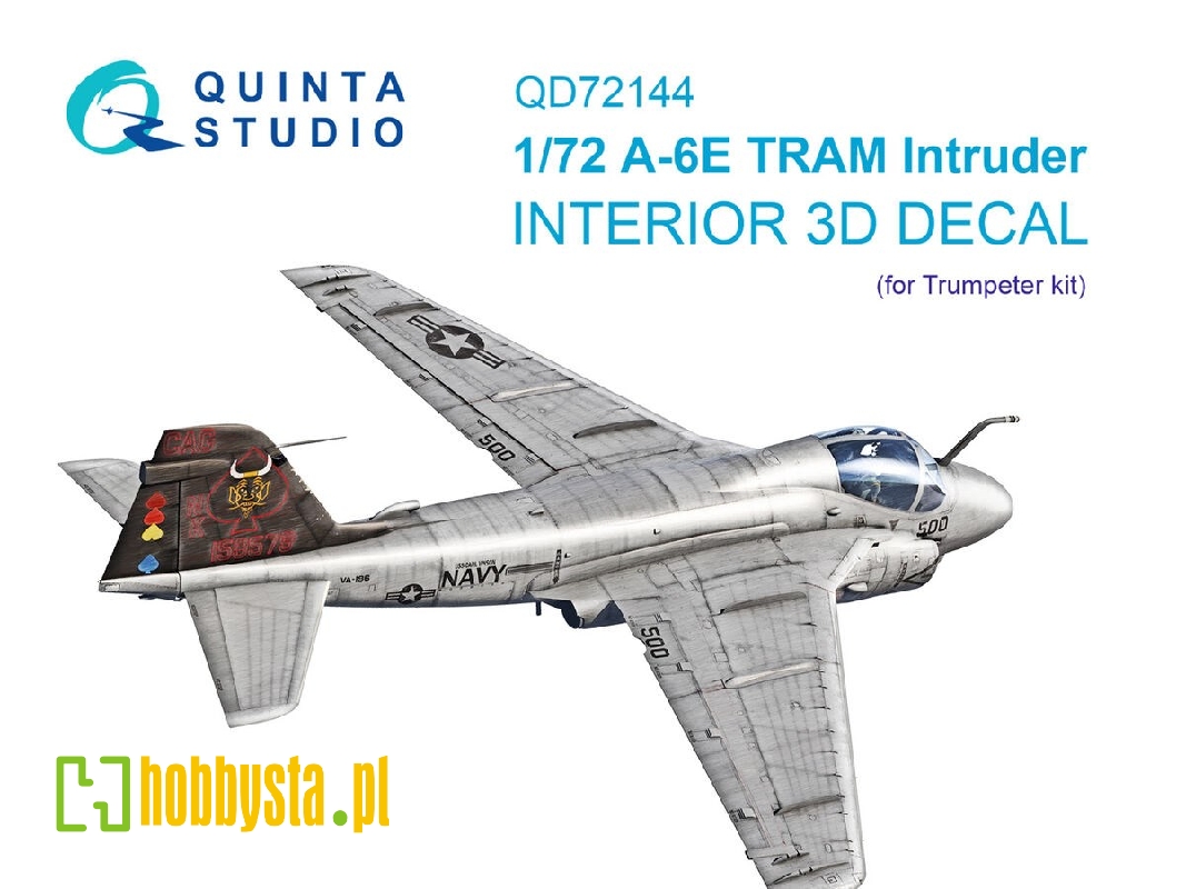 Grumman A-6 E Tram Intruder - 3d-printed & Coloured Interior On Decal Paper (For Trumpeter Kits) - image 1 Grumman A-6 E Tram Intruder - 3d-printed & Coloured Interior On Decal Paper (For Trumpeter Kits) - image 1
