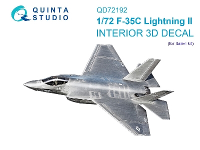 Lockheed Martin F-35 C Lighting Ii - 3d-printed & Coloured Interior On Decal Paper (For Italeri Kits) - image 1