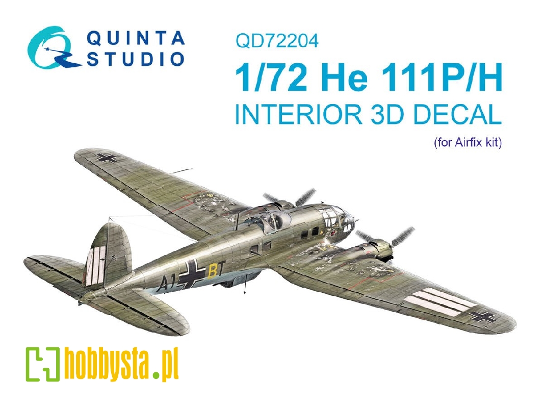 Heinkel He-111 P/H - 3d-printed & Coloured Interior On Decal Paper (For Airfix Kits) - image 1