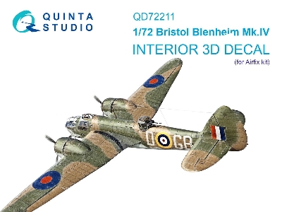 Bristol Blenheim Mk.Iv - 3d-printed & Coloured Interior On Decal Paper (For Airfix Kits) - image 1