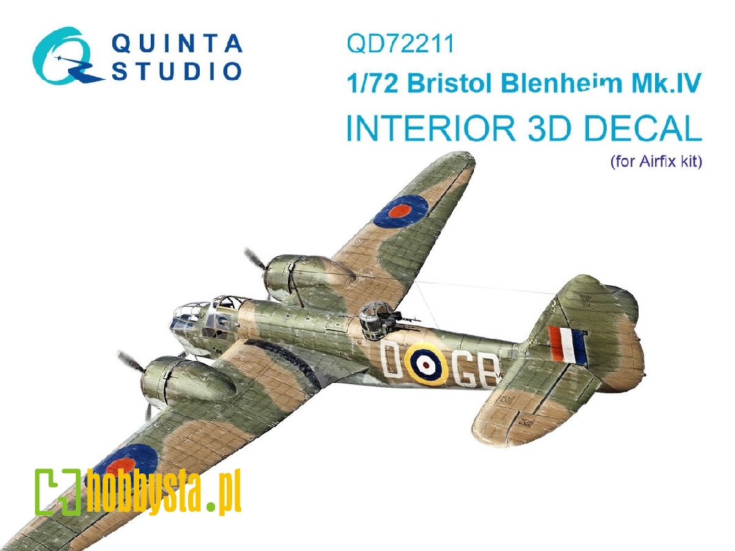 Bristol Blenheim Mk.Iv - 3d-printed & Coloured Interior On Decal Paper (For Airfix Kits) - image 1 Bristol Blenheim Mk.Iv - 3d-printed & Coloured Interior On Decal Paper (For Airfix Kits) - image 1