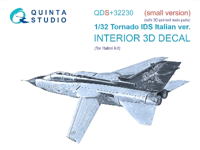 Panavia Tornado Ids Italian Version - 3d-printed & Coloured Interior With 3d-printed Resin Parts (Small Version / For Italeri Ki