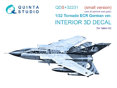 Panavia Tornado Ecr German Version - 3d-printed & Coloured Interior With 3d-printed Resin Parts (Small Version / For Italeri Kit