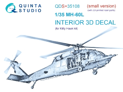 Sikorsky Mh-60 L - 3d-printed & Coloured Interior With 3d-printed Resin Parts (Small Version / For Kitty Hawk Kits) - image 2
