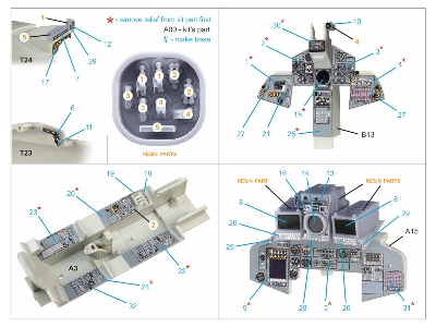 Panavia Tornado Ids German Version - 3d-printed & Coloured Interior With 3d-printed Resin Parts (Small Version / For Revell Kits