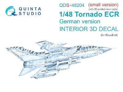 Panavia Tornado Ecr German Version - 3d-printed & Coloured Interior With 3d-printed Resin Parts (Small Version / For Revell Kits