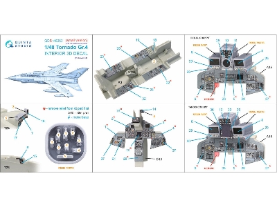 Panavia Tornado Gr.4 - 3d-printed & Coloured Interior With 3d-printed Resin Parts (Small Version / For Revell Kits) - image 3