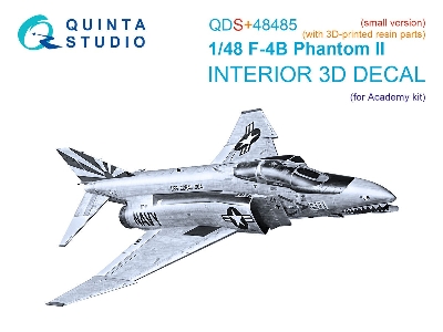 F-4 B Phantom Ii - 3d-printed & Coloured Interior With 3d-printed Resin Parts (For Academy Kits / Small Version) - image 1