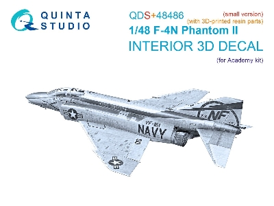 F-4 N Phantom Ii - 3d-printed & Coloured Interior With 3d-printed Resin Parts (For Academy Kits / Small Version) - image 1