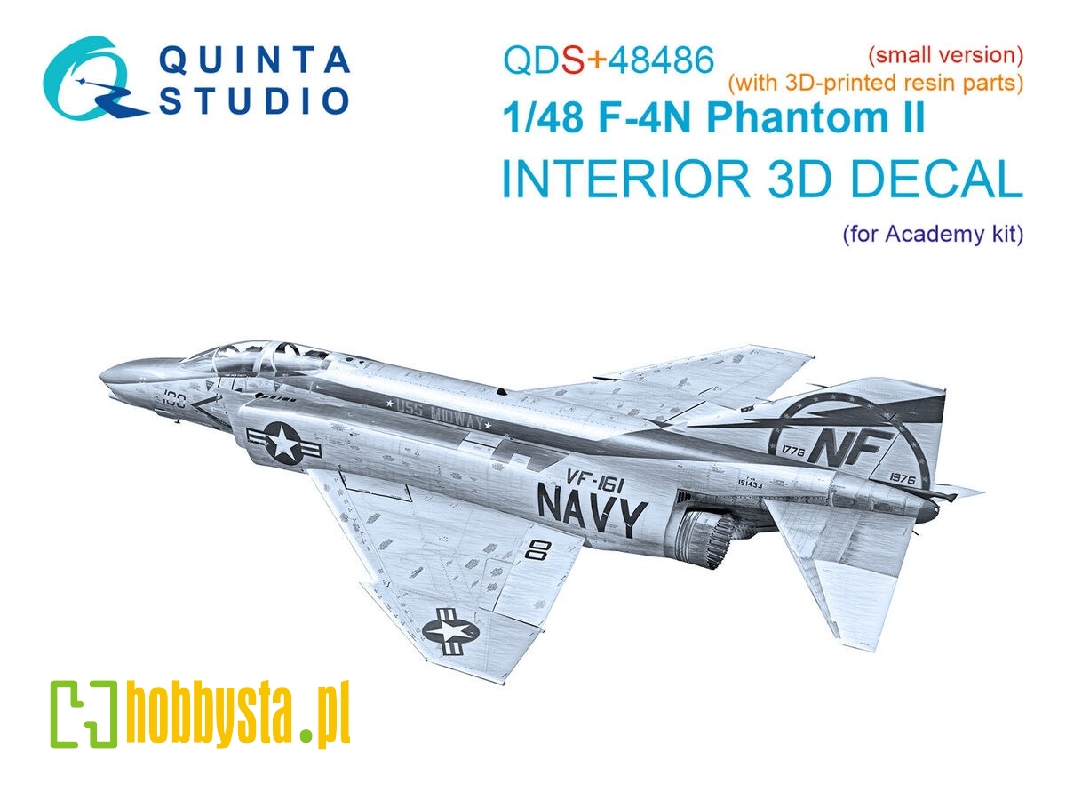 F-4 N Phantom Ii - 3d-printed & Coloured Interior With 3d-printed Resin Parts (For Academy Kits / Small Version) - image 1