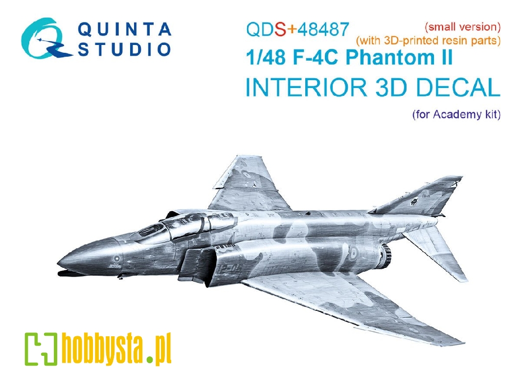 F-4 C Phantom Ii  - 3d-printed & Coloured Interior With 3d-printed Resin Parts (For Academy Kits / Small Version) - image 1
