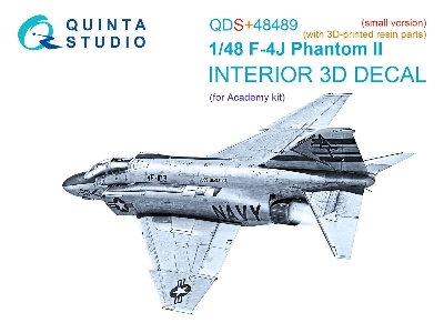 F-4 J Phantom Ii  - 3d-printed & Coloured Interior With 3d-printed Resin Parts (For Academy Kits / Small Version) - image 1