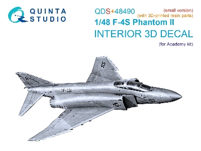 F-4 S Phantom Ii  - 3d-printed & Coloured Interior With 3d-printed Resin Parts (For Academy Kits / Small Version) - image 1