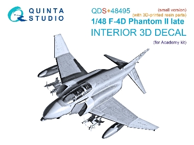 F-4 D Late Phantom Ii  - 3d-printed & Coloured Interior With 3d-printed Resin Parts (For Academy Kits / Small Version) - image 1