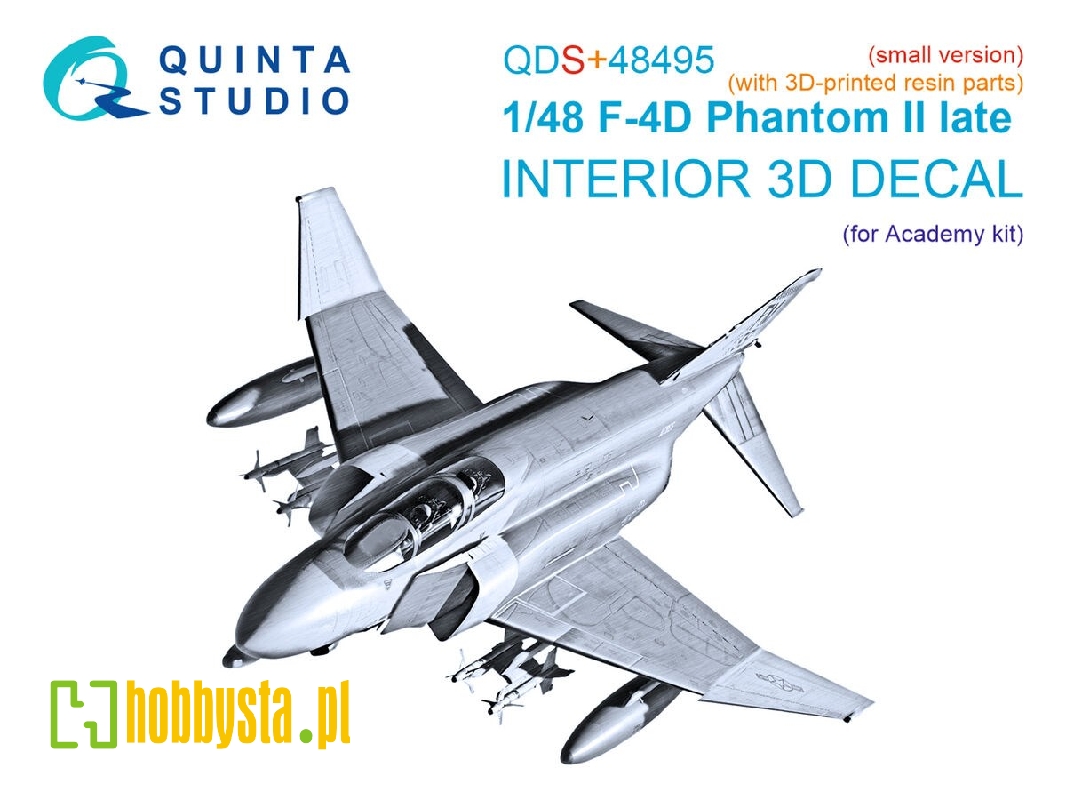 F-4 D Late Phantom Ii - 3d-printed & Coloured Interior With 3d-printed Resin Parts (For Academy Kits / Small Version) - image 1 F-4 D Late Phantom Ii - 3d-printed & Coloured Interior With 3d-printed Resin Parts (For Academy Kits / Small Version) - image 1