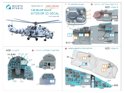Mil Mi-24 P Hind-f - 3d-printed & Coloured Interior With 3d-printed Resin Parts (Small Version / For Trumpeter Kits) - image 3