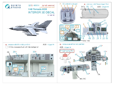 Panavia Tornado Ecr - 3d-printed & Coloured Interior With 3d-printed Resin Parts (Small Version / For Italeri Kits) - image 3