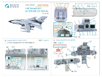 Panavia Tornado Gr.1 - 3d-printed & Coloured Interior With 3d-printed Resin Parts (Small Version / For Italeri Kits) - image 3