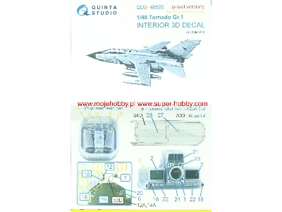 Panavia Tornado Gr.1 - 3d-printed & Coloured Interior With 3d-printed Resin Parts (Small Version / For Italeri Kits) - image 14