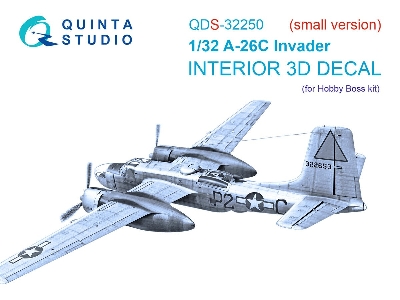 Douglas A-26 C Invader - 3d-printed & Coloured Interior On Decal Paper (For Hobby Boss Kits / Small Version) - image 1