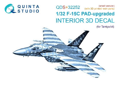 Mcdonnell Douglas F-15 C Pad-upgraded - 3d-printed & Coloured Interior On Decal Paper With 3d-printed Resin Parts (For Tamiya Ki