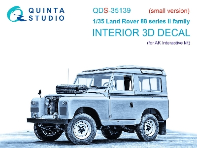 Land Rover 88 Series Ii Family - 3d-printed & Coloured Interior On Decal Paper (For Ak Interactive Kits / Small Version) - image