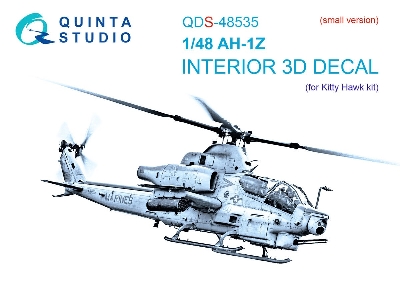 Bell Ah-1 Z Zulu Cobra / Viper - 3d-printed & Coloured Interior On Decal Paper (For Kitty Hawk Kits / Small Version) - image 1