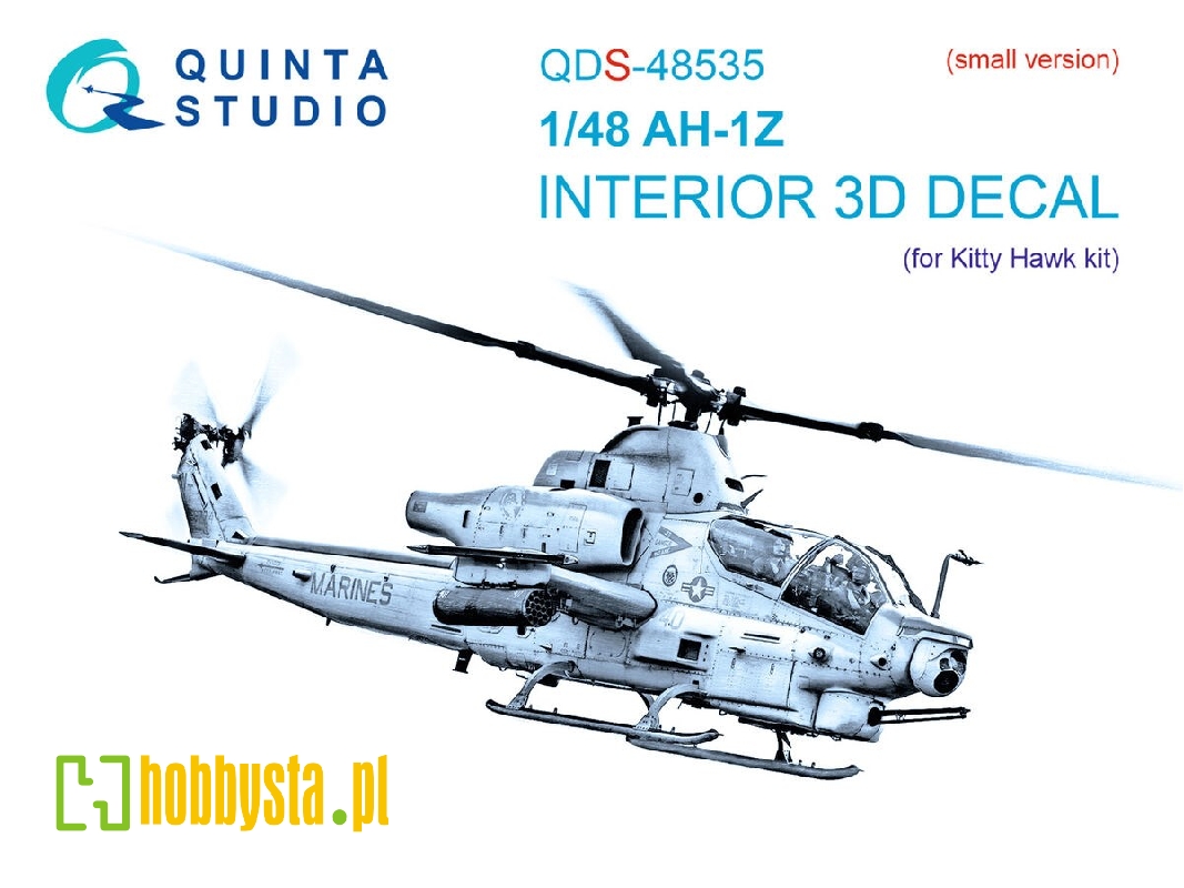 Bell Ah-1 Z Zulu Cobra / Viper - 3d-printed & Coloured Interior On Decal Paper (For Kitty Hawk Kits / Small Version) - image 1 Bell Ah-1 Z Zulu Cobra / Viper - 3d-printed & Coloured Interior On Decal Paper (For Kitty Hawk Kits / Small Version) - image 1