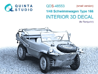 Schwimmwagen Type 166 - 3d-printed & Coloured Interior On Decal Paper (For Tamiya Kits / Small Version) - image 1