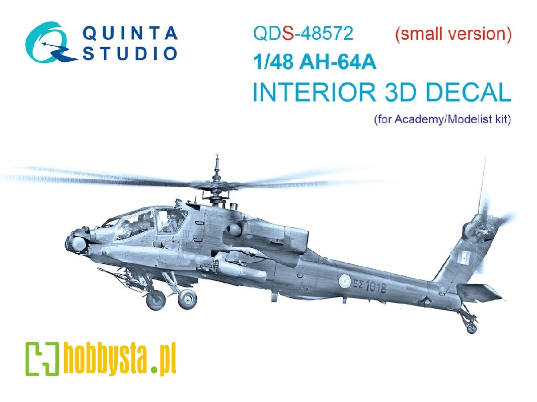 Ah-64 A Apache - 3d-printed & Coloured Interior On Decal Paper (For Academy And Modelist Kits / Small Version) - image 1 Ah-64 A Apache - 3d-printed & Coloured Interior On Decal Paper (For Academy And Modelist Kits / Small Version) - image 1
