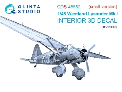 Westland Lysander Mk.I - 3d-printed & Coloured Interior On Decal Paper (For Airfix Kits / Small Version) - image 1