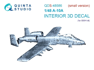 Fairchild A-10 A Warthog - 3d-printed & Coloured Interior On Decal Paper (For Gwh Kits / Small Version) - image 1