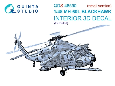 Sikorsky Mh-60 L Blackhawk - 3d-printed & Coloured Interior On Decal Paper (For Icm Kits / Small Version) - image 1