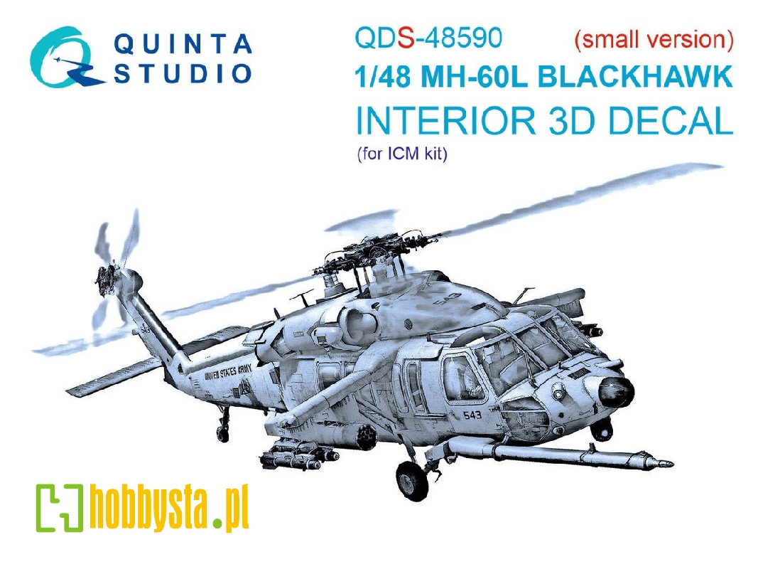 Sikorsky Mh-60 L Blackhawk - 3d-printed & Coloured Interior On Decal Paper (For Icm Kits / Small Version) - image 1