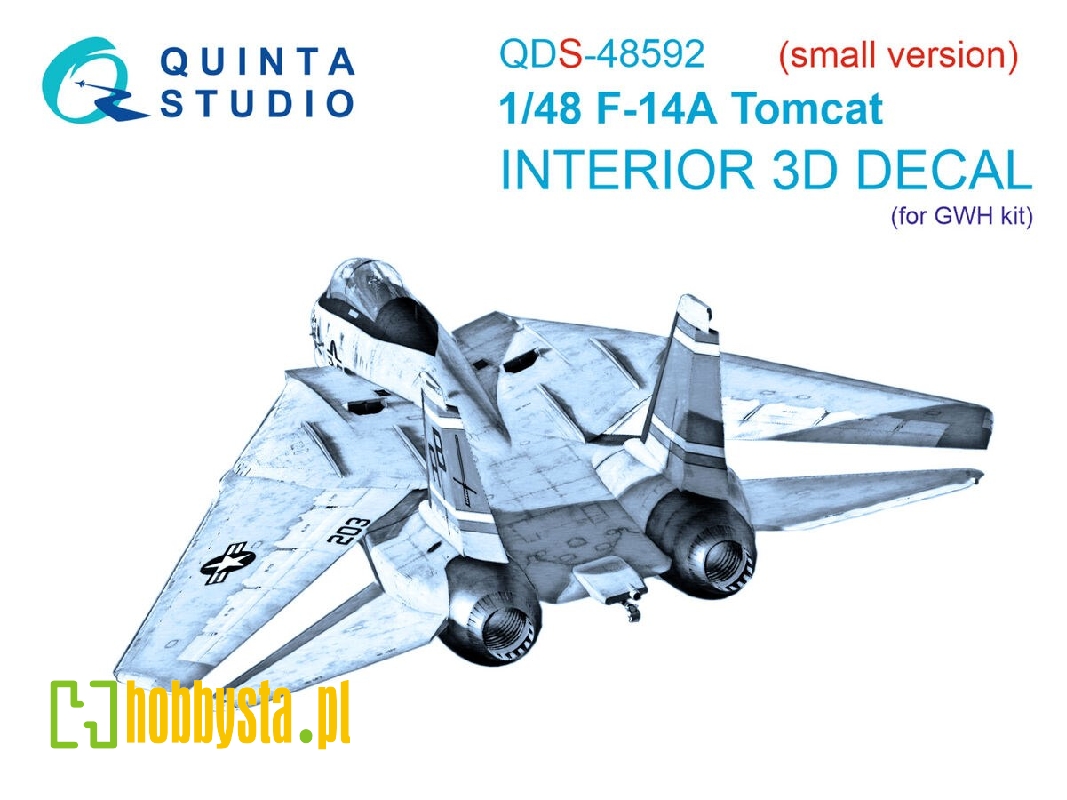 Grumman F-14 A Tomcat - 3d-printed & Coloured Interior On Decal Paper (For Gwh Kits / Small Version) - image 1 Grumman F-14 A Tomcat - 3d-printed & Coloured Interior On Decal Paper (For Gwh Kits / Small Version) - image 1