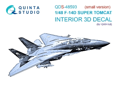 Grumman F-14 D Super Tomcat - 3d-printed & Coloured Interior On Decal Paper (For Gwh Kits / Small Version) - image 1