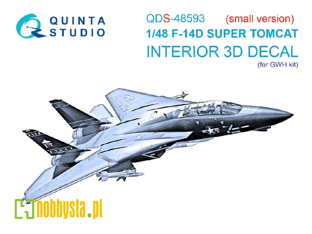 Grumman F-14 D Super Tomcat - 3d-printed & Coloured Interior On Decal Paper (For Gwh Kits / Small Version) - image 1